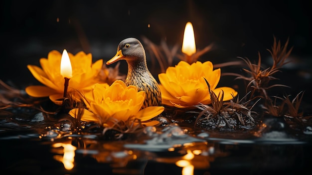 candle light duck HD wallpaper photographic image