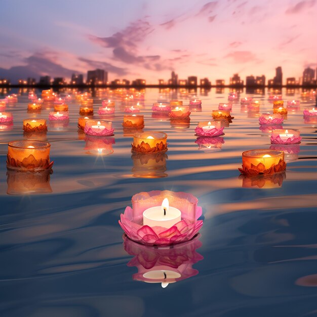 Premium AI Image Candle Light Festival Images