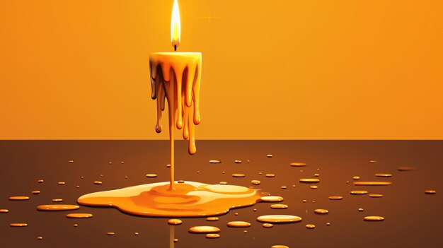 Photo the candle releasing fragrant wisps ai generative