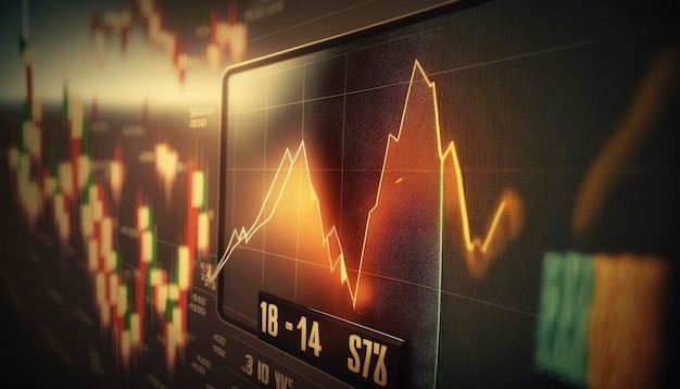 Candle Stick and Finance Graph Bullish Uptrend