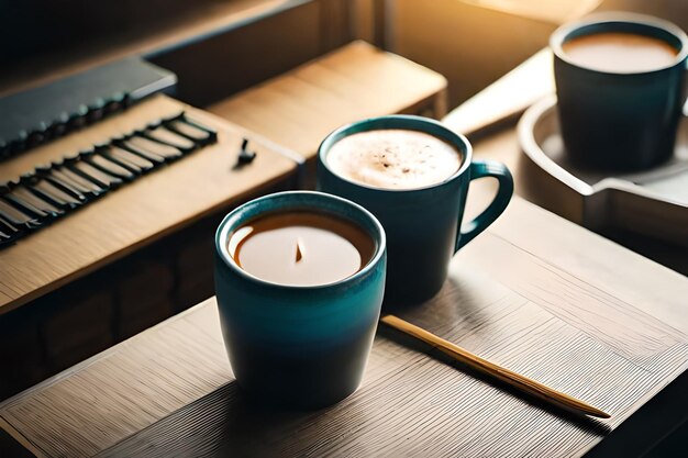 a candle on a table with a candle in the middle.