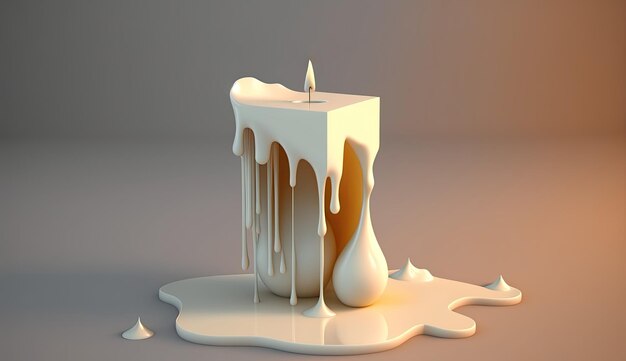 Photo a candle that has a white candle on it