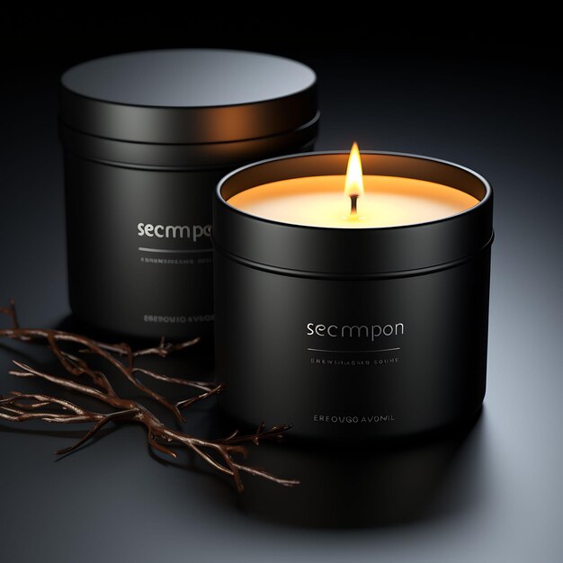 a candle that is lit in black