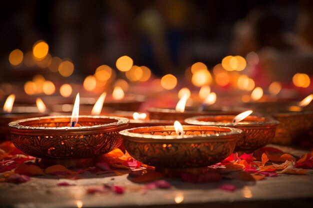 candlelight at diwali festival indian traditional festival indian culture hindu religious backgroud