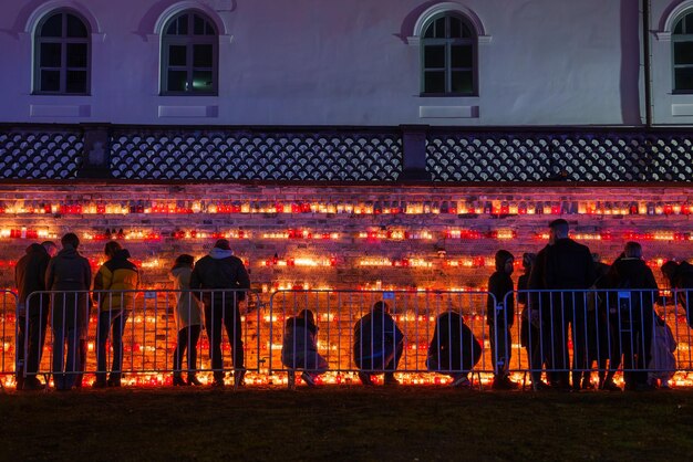 Candlelight vigil held in honor of latvias independence day festivities