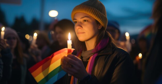 LGBTIQの権利擁護活動家たちのためのろうそくの夜行