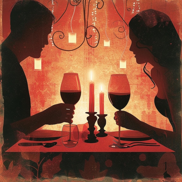 Photo candlelit dinner for two