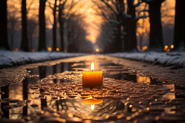 Foto candlemas serenity omhelzende winters licht candlemas dag foto