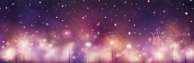 Candles on a bright background with firework bursting over it