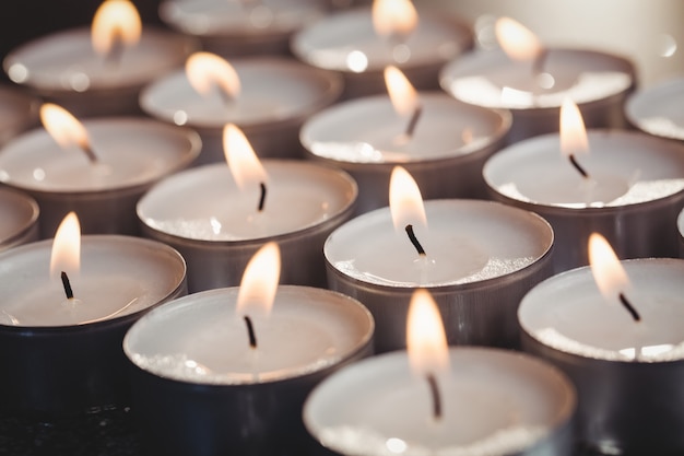 Candles burning during christmas