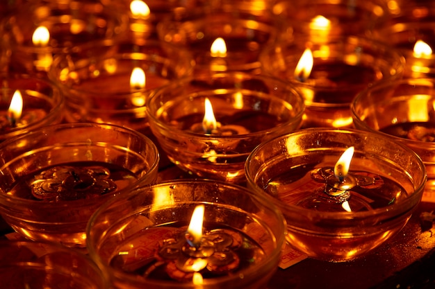 Candles in a church