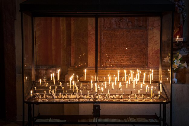 Photo candles in a church