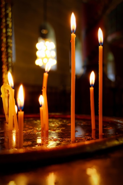 Candles in a church