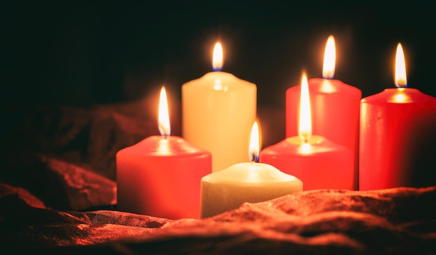 Candles on a dark background