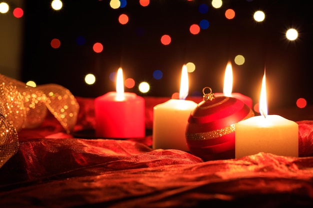 Candles on a dark background