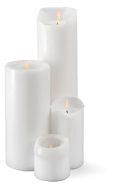 Candles lights isolated