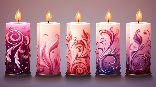Foto candele a forma di candela accesa su sfondo nero