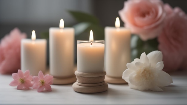 Candles spa background