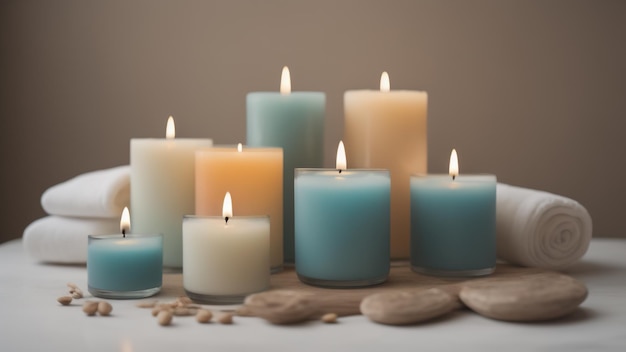Candles spa background