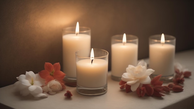 Candles spa background