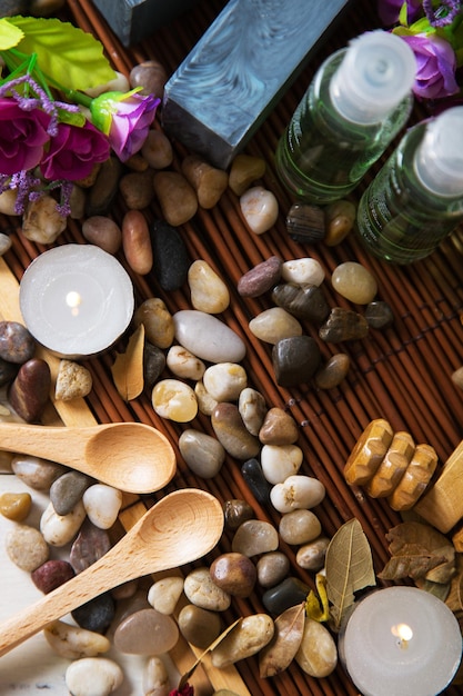 Photo candles in the spa care area