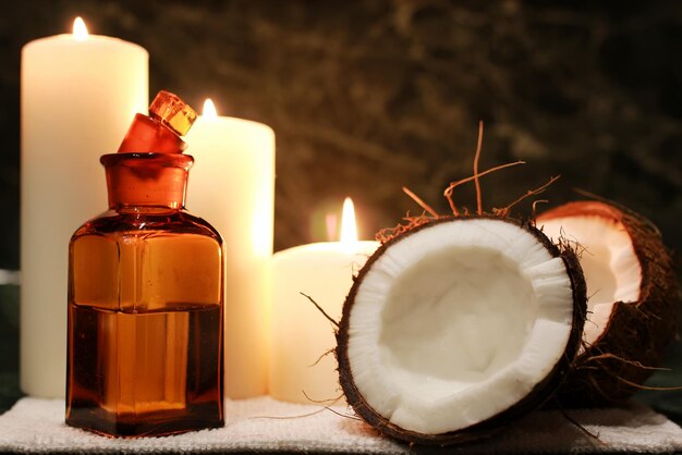 Candles spa coconut oil