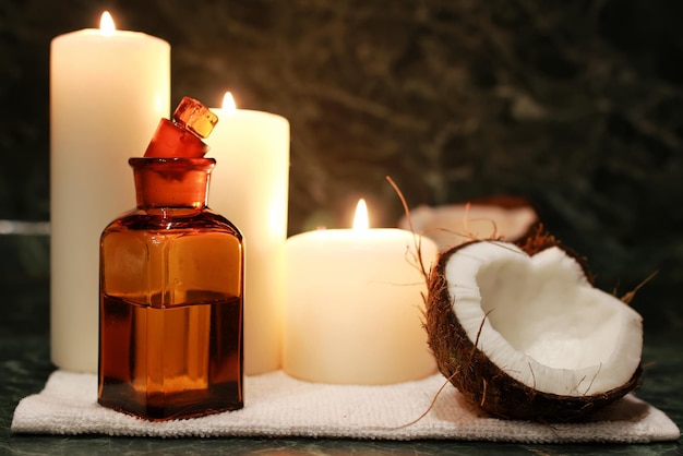 Candles spa coconut oil
