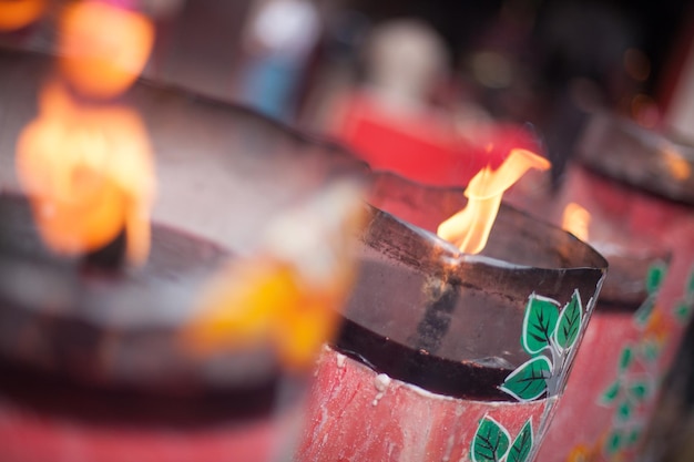 Photo candles in temple