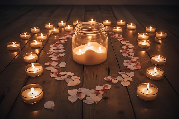 Свечи на деревянном столе Месяц осведомленности о беременности и потере младенца