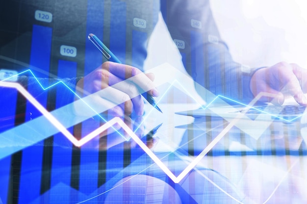 Candlestick forex graphs concept