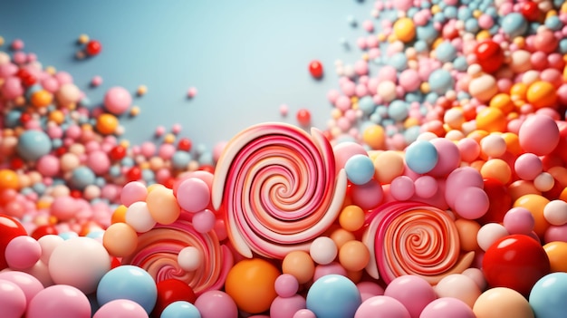 Candy background center blank spece for text