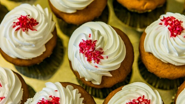 Candy Bar Delicious sweet buffet with cupcakes Sweet holiday buffet with cupcakes and other desserts