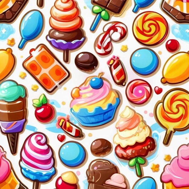 Candy Candy Making sticker with Ai generative