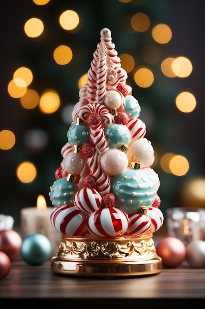 Candy Cane Lane decoratiefotografie van de kerstboom