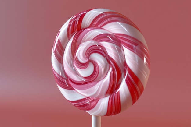 a candy cane shaped lollipop on a stick