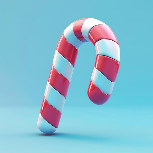 a candy cane with a red and white striped candy cane