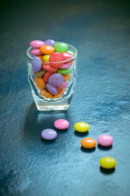 Candy colors in the glass of vintage style.