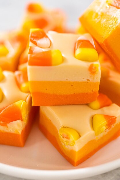 Photo candy corn fudge