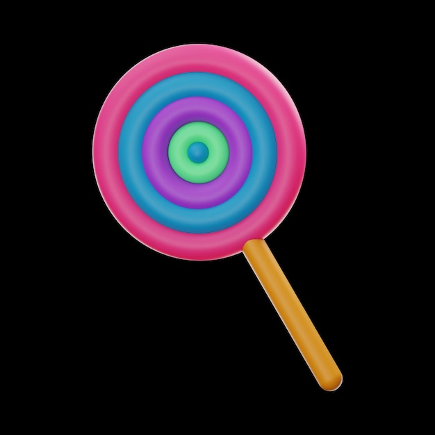 candy food and drink icon 3d rendering on isolated background