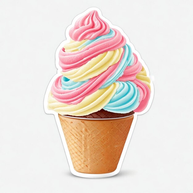 Candy ice cream sticker generated ai