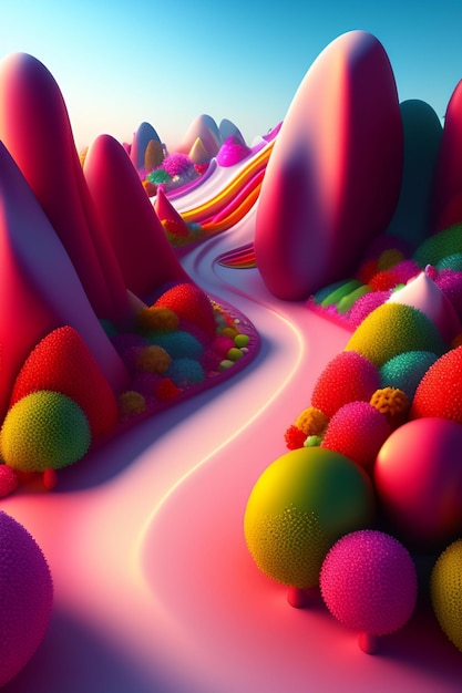 Candy landschap