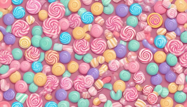 Candy lollipops pattern