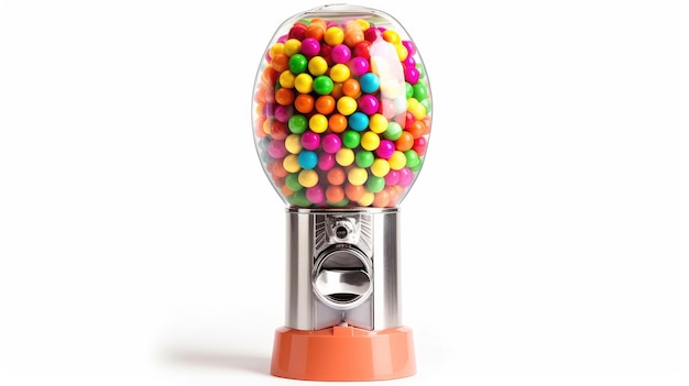 a candy machine with a silver object that says " candy " on it.