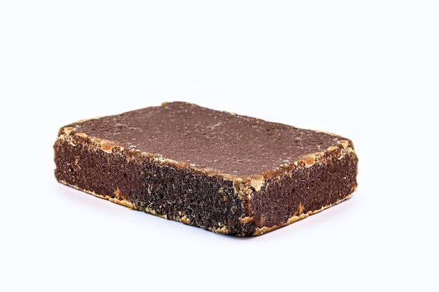 candy made from barred sugar with isolated white background, candy made from sugar cane molasses