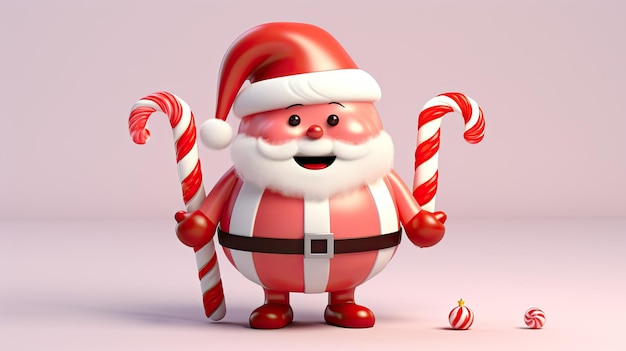 Candy Man Holding Candy Cane Sweet Christmas Treats
