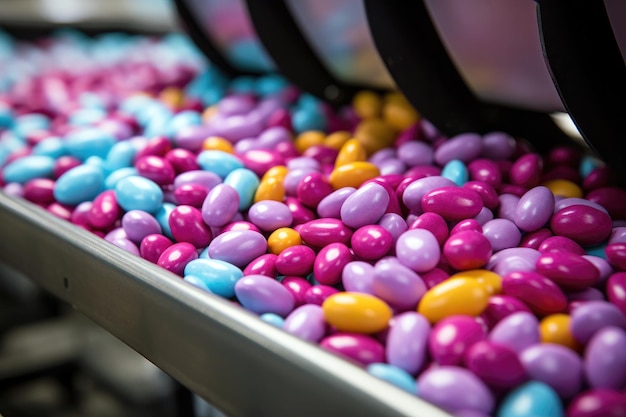 Photo candy production at a modern confectionery factory