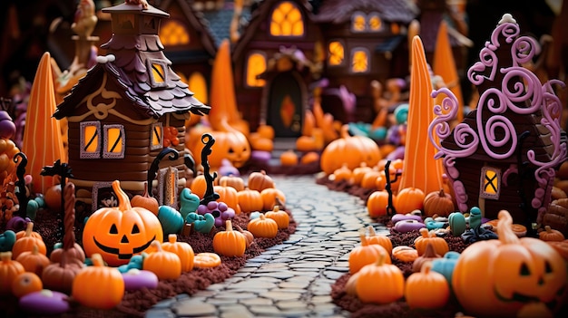 Candy Pumpkin Village Square