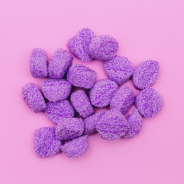 Candy. purple soufflé. candy minimal