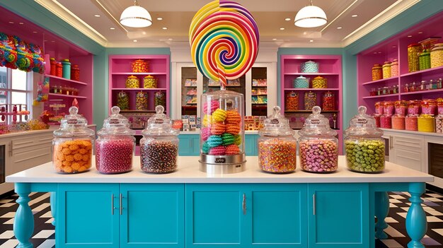 candy shop in the city