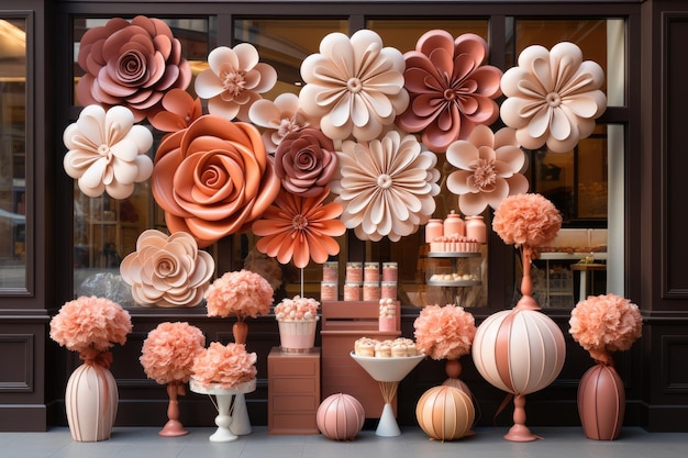 candy shop decoration in brown theme inspirtaion ideas